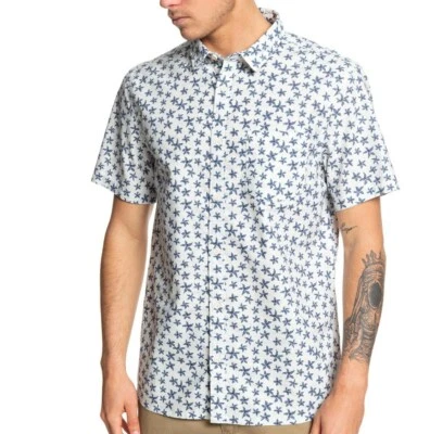 QUIKSILVER Men's MINIMAL FLOWER S/S Woven Shirt - XLarge - WBY6 - NWT - Image 1 of 2