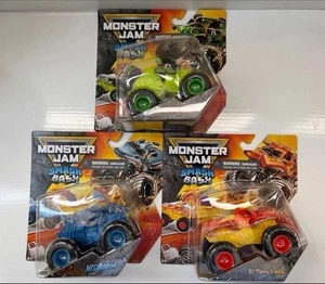 MONSTER JAM Smash & Bash Set (Grave Digger / Megalodon / El Toro Loco) Series 1 - Picture 1 of 7