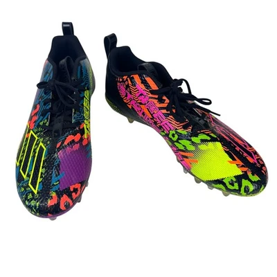 Adidas Adizero 12.0 Mismatch Football Cleats GV9087 Neon Black Multi Mens US 10 - Image 1 of 4