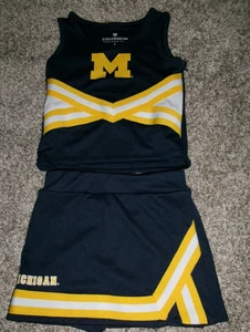 University Of Michigan Wolverines Mais/Blau Cheerleading Uniform 2 Stck. Größe S 6 - Bild 1 von 4