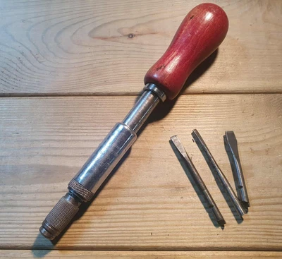 Vintage Spiralux 177 Ratchet Screwdriver Hand Woodworking Tools Old Carpentry - Image 1 of 4