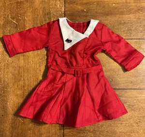 Kit Muñeca American Girl Traje de Vacaciones de Navidad Vestido Rojo Scottie Perro Prendedor - Imagen 1 de 4