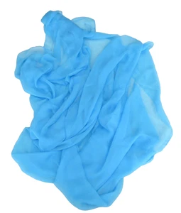 Large Turquoise Silk Scarf Wrap 56 by 70 inches 100% silk. - Picture 1 of 1