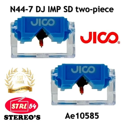 JICO JAPAN PRECISION JEWEL INDUSTRY JICO SHURE N44-7 DJ IMP SD two-piece Ae10585 stylet spécial disco paire ( x 2 )