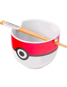 NUEVO Nintendo Pokémon Pokeball 20 OZ Cerámica Ramen Fideos Cuenco con Palillos Regalo - Imagen 1 de 3