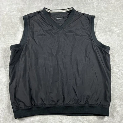 Reebok Golf  Vest Men's Large Black Golfwear Pullover Windbreaker Athletic Wear - Image 1 of 4