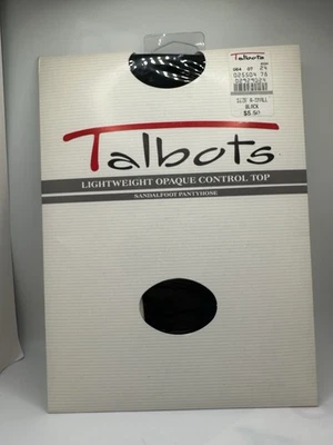 Pantimedias de Colección Talbots Negras Ligeras Opacas Control Top Sandalia Talla A Pequeña Foto 1 de 3