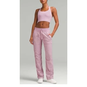 Pantalones de chándal de tiro medio Lululemon forrados Dance Studio color rosa 4 LEER - Imagen 1 de 11