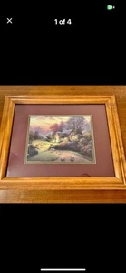 The Good Shepherd’s Cottage, Thomas Kinkade - 8.5X6.5 Canvas Producer Print - Picture 1 of 4