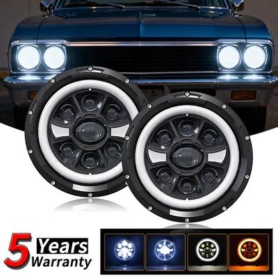 Faros LED redondos de haz alto/bajo DRL para Chevrolet K20 Panel 1967 2 piezas 7 pulgadas Foto 1 de 4