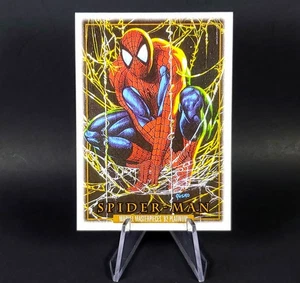 Spider Man SSP Marvel Masterpieces '92 Platinum Wood Parallel #87 Spider-Man - Picture 1 of 19