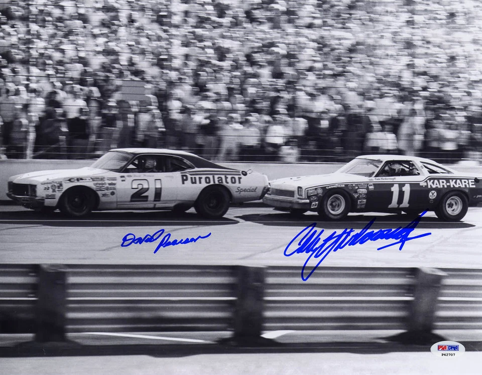 David Pearson Cale Yarborough DUAL SIGNED 11x14 Photo NASCAR PSA/DNA AUTOGRAPHED - Image 1 of 1