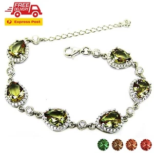 Brazalete de plata de ley 925 elegante sultanita diáspora turca que cambia de color A++ - Imagen 1 de 6