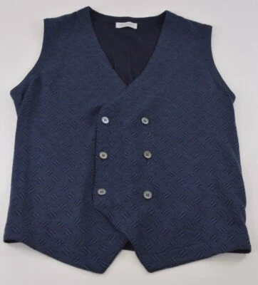 Gran Sasso NWT Cardigan Sweater Vest Size 50 40 US M Blue Double Breasted - Image 1 of 4