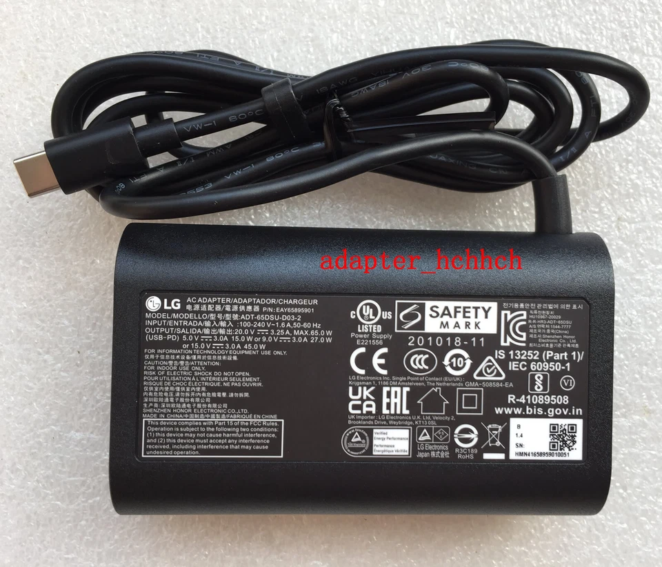 EAY65895901 - LG 15Z95P 65W AC Adapter