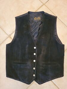 Scully Leather Vest Mens Large Black Vest