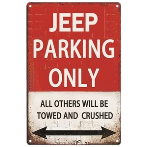 Car Room Decor for Boys, Compatible for Jeep Metal Tin Sign Vintage Warning S... - Picture 1 of 7