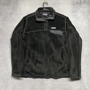 Chaqueta a Presión Patagonia Re-Tool Para Mujer Grande Negra Logo Cuello Simulado Manga Larga - Imagen 1 de 8