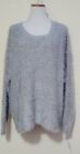 DKNYC Knitted Mesh Eyelet Fuzzy Cozy Soft Pullover Sweater Womens  Size 3X