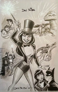 DAN RIBA rare ZATANNA MONTAGE art print 11x17 SIGNED Commission Last TWO - Picture 1 of 1