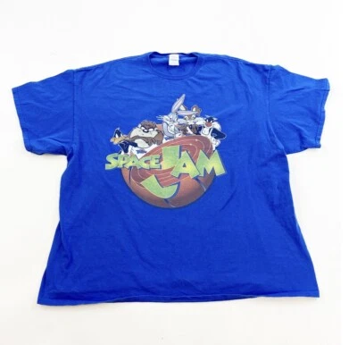 Vintage Space Jam T Shirt Men’s 3XL Blue Looney Tunes - Image 1 of 4