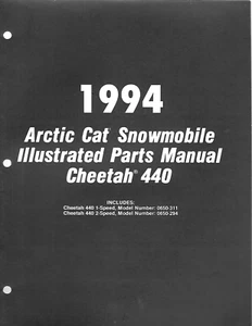 1994 Arctic Cat Snowmobile Illustrated Parts Manual Cheetah 440 - 2254-970 - Bild 1 von 3