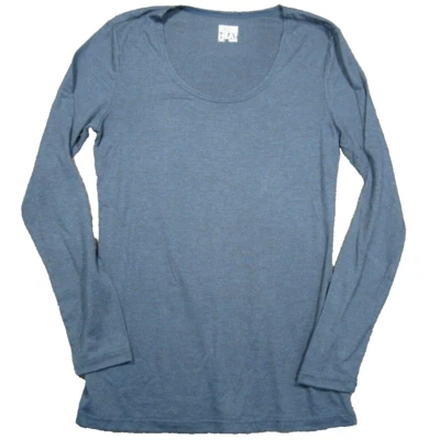 Camisa 32 Degrees Heat Base Capa Mujer L Azul Cuello Redondo Manga Larga Elastizada Foto 1 de 4