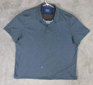 Camisa Untuckit Para Hombre 2XL Manga Corta Azul Geométrica Golf Informal - Imagen 1 de 16