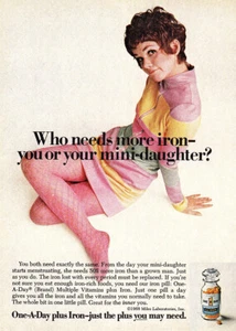 1968 One-A-Day Vitamins: Who Needs More Iron Vintage Print Ad - Bild 1 von 1
