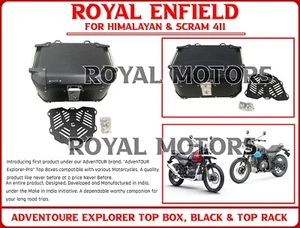 Royal Enfield "ADVENTOUR EXPLORER TOP BOX & TOP RACK" For Himalayan & Scram 411 - Picture 1 of 20