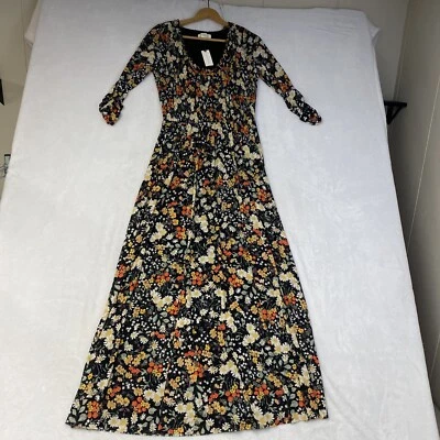 MAEVE ANTHROPOLOGIE Omya  Colorful Smocked Ruched Sleeve Maxi Dress Sz XS - Image 1 of 4