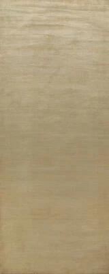 Contemporary Gabbeh Solid Design Wool 11' Runner Rug Perfect for Hallway 3x11 - Image 1 of 4