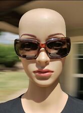 Prada women's sunglasses w/bean case tortoise shell goldtone brown 2AU 5G1 115