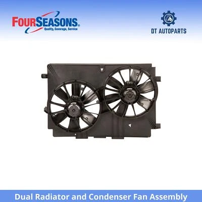 Conjunto de ventilador condensador radiador doble para Chevrolet Camaro 1996-2002 4 mares Foto 1 de 4