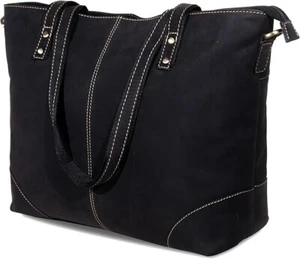 Echtleder Tasche für Damen mit Reißverschluss Büffelleder 18 x 5 x 11 groß - Bild 1 von 5