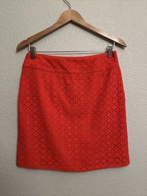 NUEVA Falda Saint Tropez Oeste Roja Ojales Casa Costera Forrada Carrera Domingo Talla 4 Foto 1 de 4