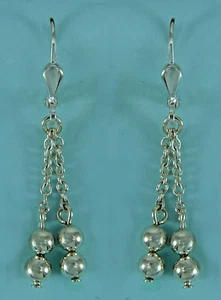 Ohrhänger, Kugel-Ohrhänger, Ohrschmuck in Silber 925/ooo - Afbeelding 1 van 2