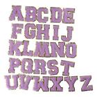 letter patches Gold Glitters Border English Alphabet  Patch Embroidery Patch