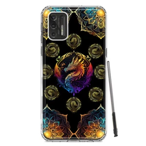 For Motorola Moto G Stylus 2021 Shockproof Case Mandala Geometry Dragon - Picture 1 of 6