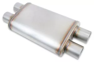 Flowmaster Flowmonster 409SS Oval Case Absorption Muffler, 2.50" Dual In / Out - Picture 1 of 12