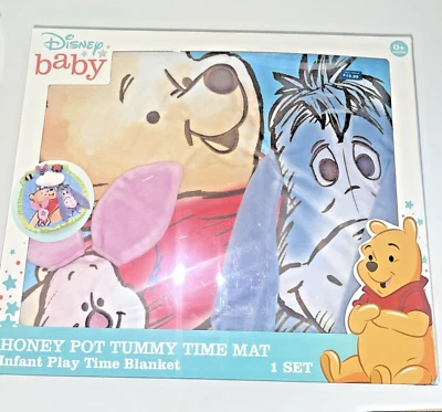 Alfombra Winnie the Pooh Honey Pot Tummy Time, manta de tiempo de juego infantil almohada de sonajero Foto 1 de 4