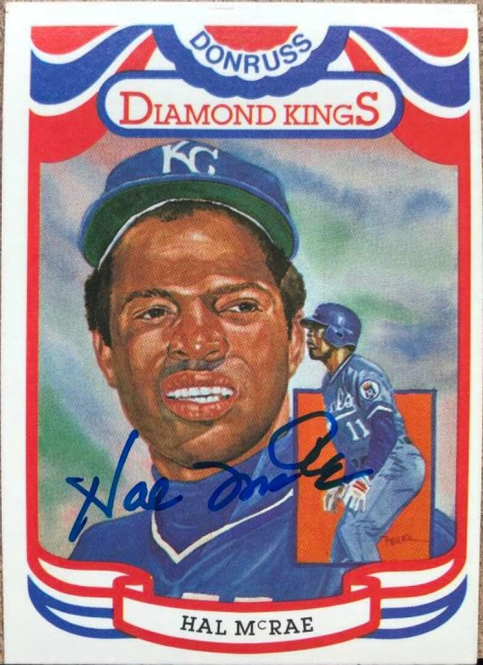Hal McRae 1984 Donruss #11 Diamond Kings с автографом - Изображение 1 из 1