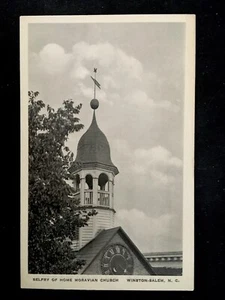 c1930’s Belfry Of Home Moravian Church, Winston-Salem, NC Vintage Postcard - Picture 1 of 2