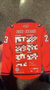 2022/23 washington Capitals Magnetic Schedule SGA 10/12/22 - Picture 1 of 2