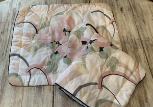2 fundas de almohada acolchadas florales Art Deco vintage años 80 ANASTASIA estándar rosa verde - Imagen 1 de 15