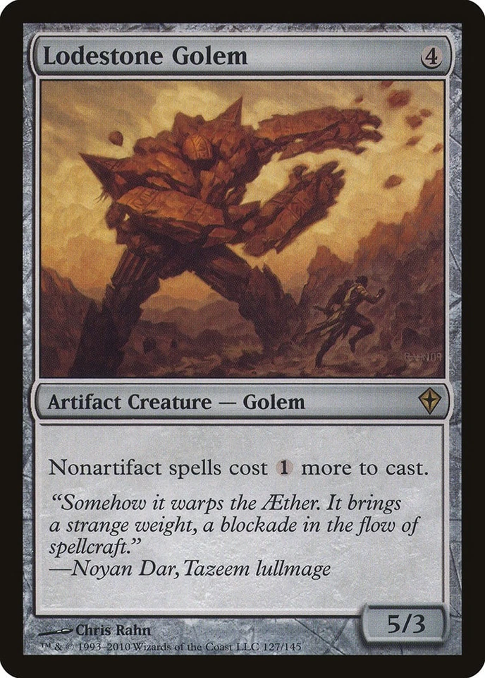Lodestone Golem Worldwake HEAVILY PLD Artifact Rare MAGIC MTG CARD ABUGames - Image 1 of 1