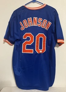 XL. Howard Johnson Signed New York Mets Custom Jersey JSA Witness COA - Picture 1 of 4
