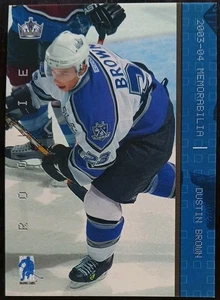 Memorabilia de novato Dustin Brown 2003-2004 ITG Be A Player zafiro/100 - Imagen 1 de 2