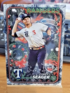 2024 Topps Holiday Tree Corey Seager H45 Texas Rangers Parallel - Picture 1 of 2