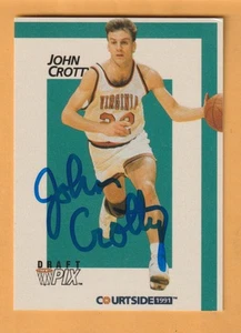 John Crotty Virginia Cavaliers AUTO signiert 1991 Courtside Lincroft New Jersey - Bild 1 von 2